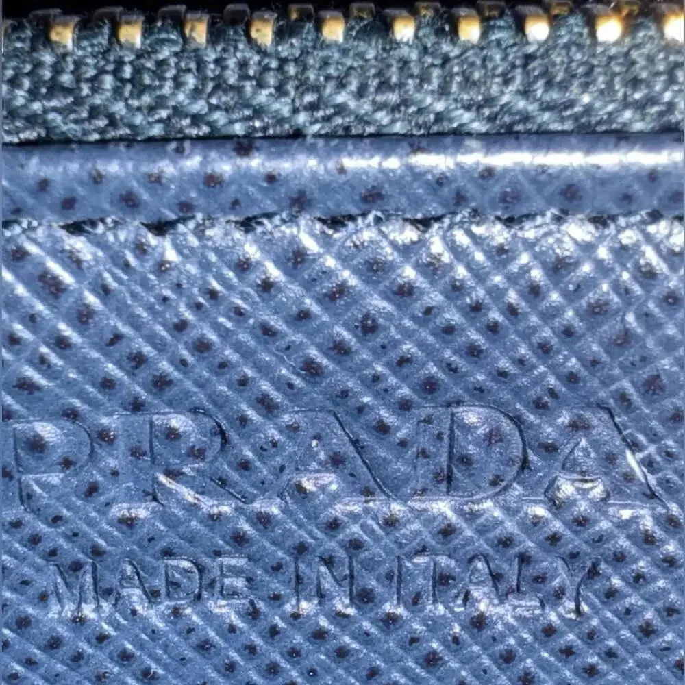AUTHENTIC REWORKED Prada Saffiano Zippy Wallet- REDYED COND